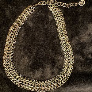 Vintage Givenchy Silver toned Link Collar Necklace